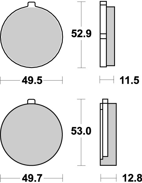 Plaquettes de frein moto SBS Ceramic 515 HF