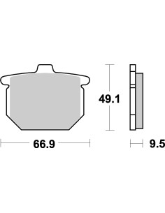 Plaquettes de frein moto SBS Ceramic 517 HF