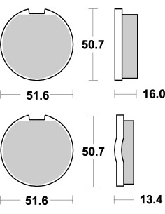 Plaquettes de frein moto SBS Ceramic 518 HF
