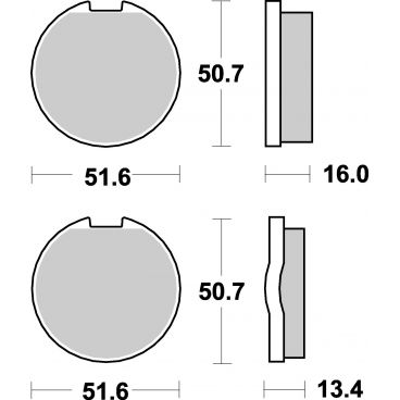 Plaquettes de frein moto SBS Ceramic 518 HF