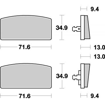 Plaquettes de frein moto SBS Ceramic 520 HF