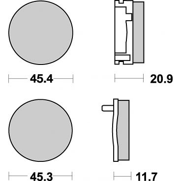 Plaquettes de frein moto SBS Ceramic 521 HF