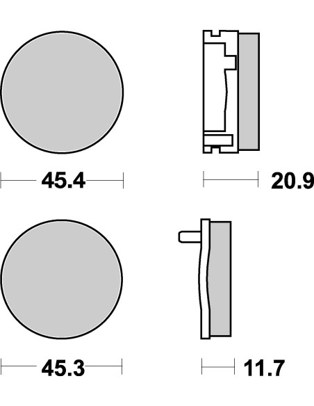 Plaquettes de frein moto SBS Ceramic 521 HF