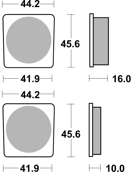 Plaquettes de frein moto SBS Ceramic 522 HF