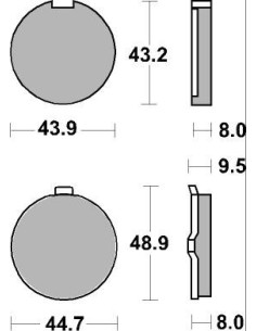 Plaquettes de frein moto SBS Ceramic 524 HF