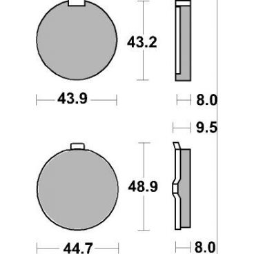 Plaquettes de frein moto SBS Ceramic 524 HF