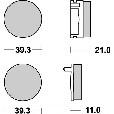 Plaquettes de frein moto SBS Ceramic 525 HF