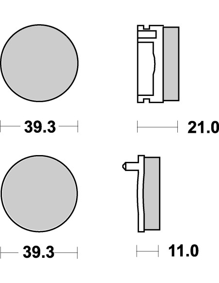 Plaquettes de frein moto SBS Ceramic 525 HF