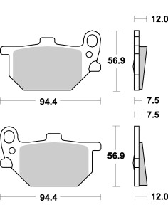 Plaquettes de frein moto SBS Ceramic 528 HF
