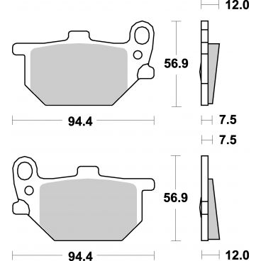 Plaquettes de frein moto SBS Ceramic 528 HF