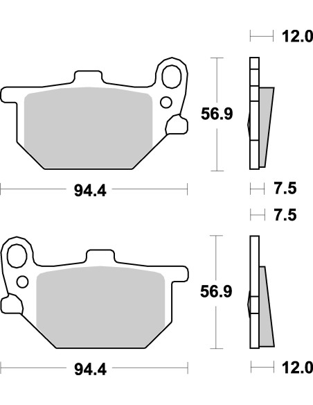 Plaquettes de frein moto SBS Ceramic 528 HF
