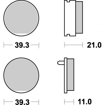 Plaquettes de frein moto SBS Ceramic 529 HF