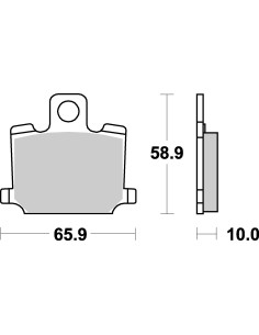 Plaquettes de frein moto SBS Ceramic 535 HF