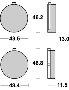 Plaquettes de frein moto SBS Ceramic 538 HF