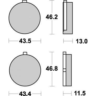 Plaquettes de frein moto SBS Ceramic 538 HF