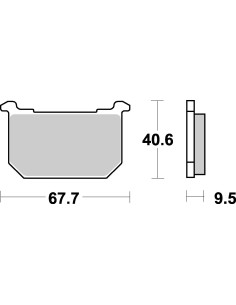 Plaquettes de frein moto SBS Ceramic 540 HF