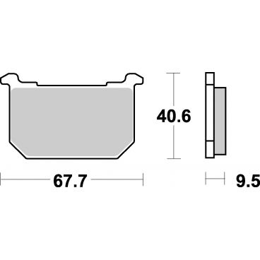 Plaquettes de frein moto SBS Ceramic 540 HF