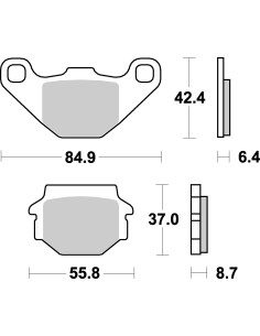 Plaquettes de frein moto SBS Ceramic 541 HF