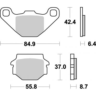 Plaquettes de frein moto SBS Ceramic 541 HF