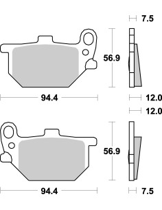 Plaquettes de frein moto SBS Ceramic 545 HF