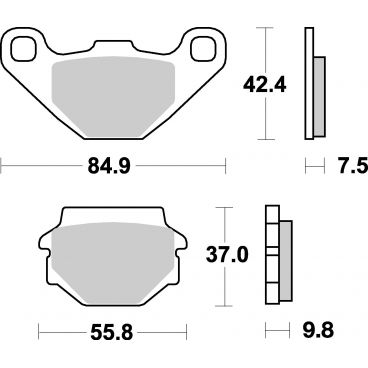 Plaquettes de frein moto SBS Ceramic 546 HF