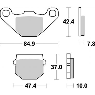 Plaquettes de frein moto SBS Ceramic 548 HF