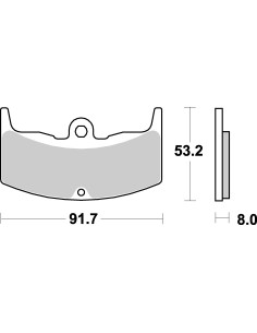 Plaquettes de frein moto SBS Ceramic 552 HF