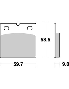 Plaquettes de frein moto SBS Ceramic 554 HF