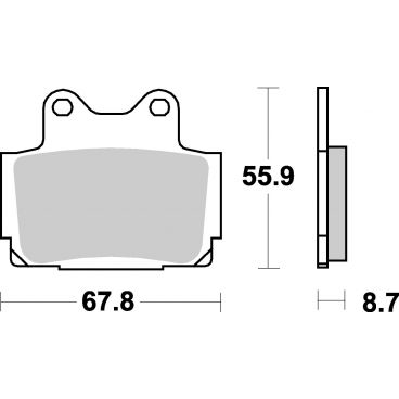 Plaquettes de frein moto SBS Ceramic 570 HF