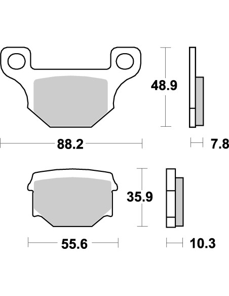 Plaquettes de frein moto SBS Ceramic 585 HF