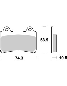 Plaquettes de frein moto SBS Ceramic 590 HF