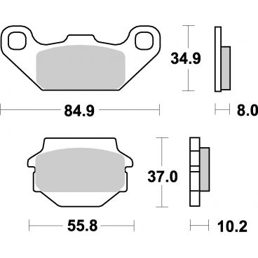 Plaquettes de frein moto SBS Ceramic 591 HF