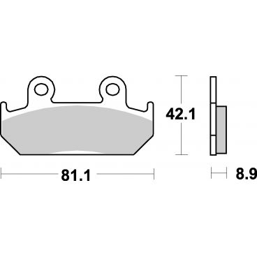 Plaquettes de frein moto SBS Ceramic 593 HF