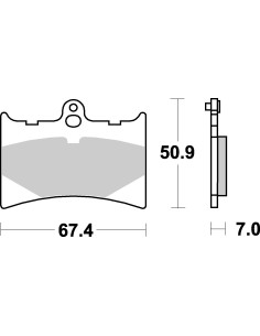 Plaquettes de frein moto SBS Ceramic 601 HF