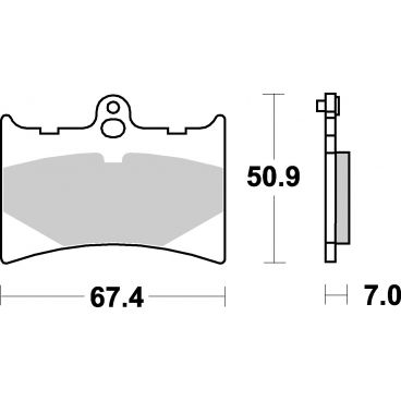 Plaquettes de frein moto SBS Ceramic 601 HF