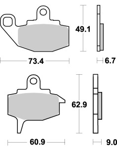 Plaquettes de frein moto SBS Ceramic 602 HF