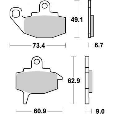 Plaquettes de frein moto SBS Ceramic 602 HF