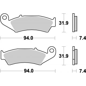 Plaquettes de frein moto SBS Ceramic 603 HF