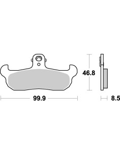 Plaquettes de frein moto SBS Ceramic 608 HF