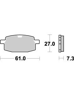 Plaquettes de frein moto SBS Ceramic 619 HF