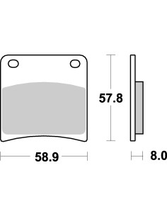 Plaquettes de frein moto SBS Ceramic 620 HF