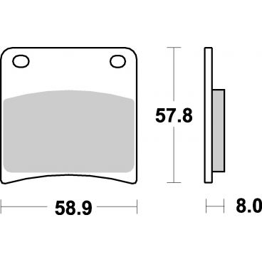 Plaquettes de frein moto SBS Ceramic 620 HF