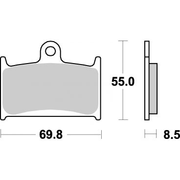 Plaquettes de frein moto SBS Ceramic 624 HF