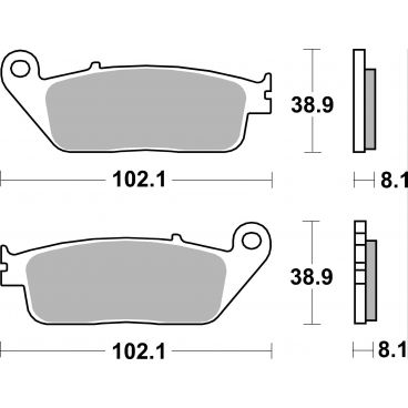 Plaquettes de frein moto SBS Ceramic 627 HF