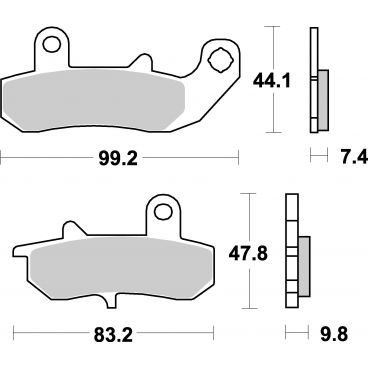 Plaquettes de frein moto SBS Ceramic 635 HF