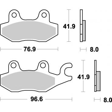 Plaquettes de frein moto SBS Ceramic 638 HF