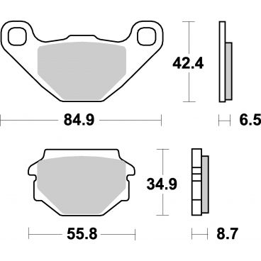 Plaquettes de frein moto SBS Ceramic 651 HF