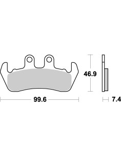Plaquettes de frein moto SBS Ceramic 653 HF