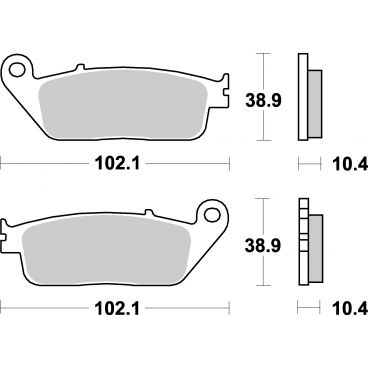 Plaquettes de frein moto SBS Ceramic 654 HF