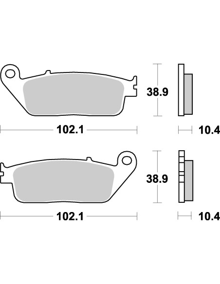 Plaquettes de frein moto SBS Ceramic 654 HF